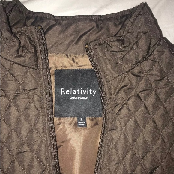 Chocolate Colored Vest, Relativity NWT - Picture 3 of 4